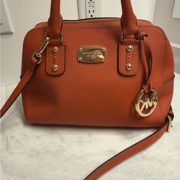 Michael Kors Handbags - New Michael Kors Tangerine Satchel with Gold Accents